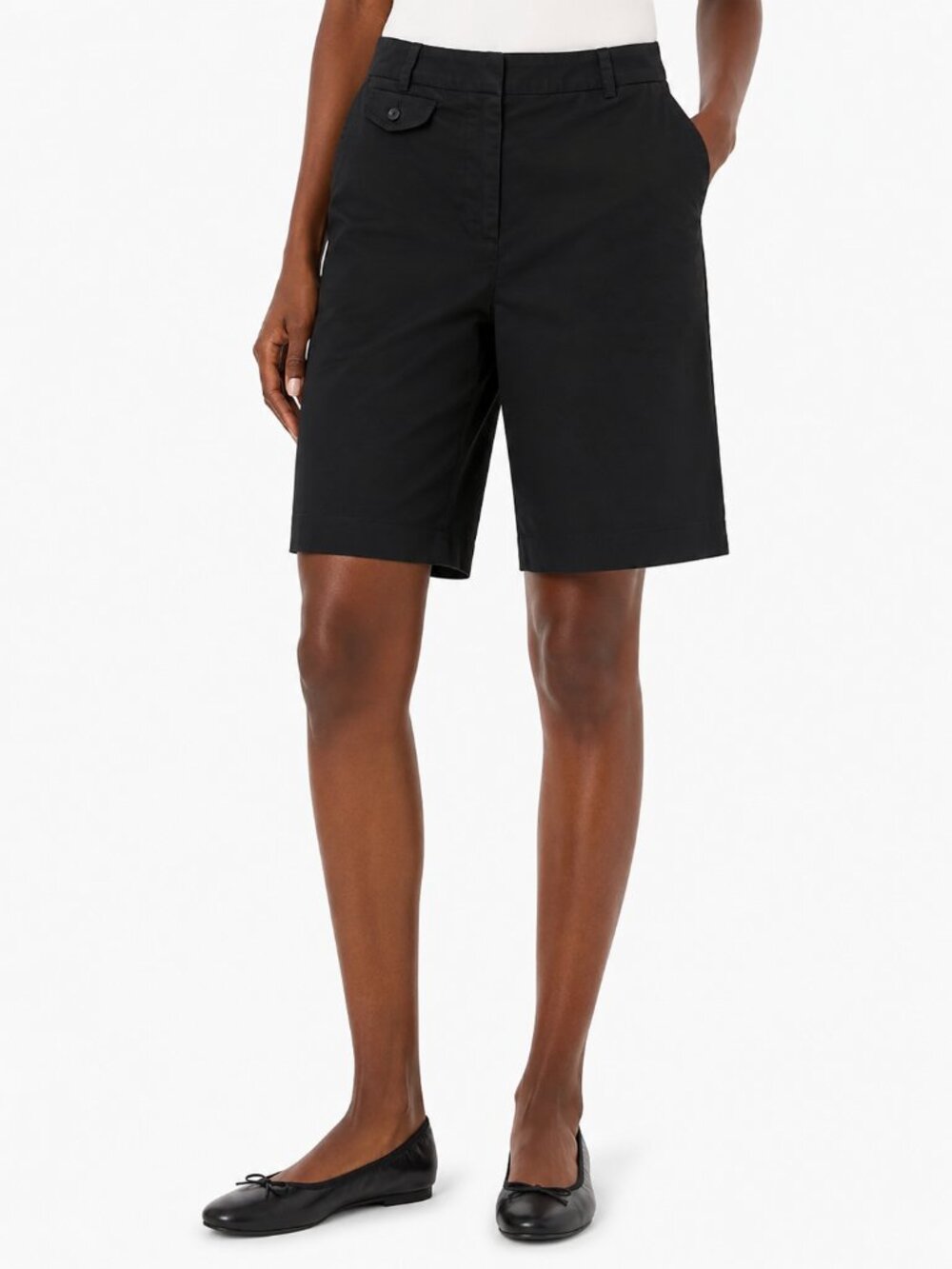 Ann Taylor Black Bermuda Shorts 10.5" Inseam Size 4